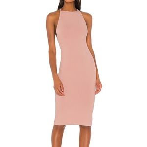 NWOT Superdown Open Back Midi Dress in pink